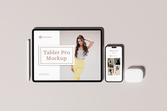 iPad Pro and iPhone 14 Pro Mockup