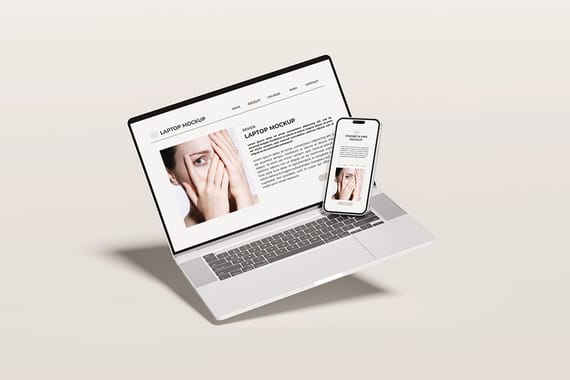 Laptop and Phone Mockup