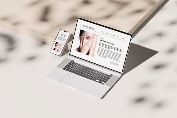 Laptop and Phone Mockup