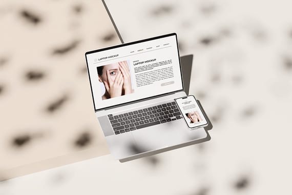 Laptop and Phone Mockup