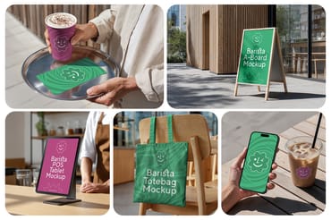 Coffee Branding Mockups / Barista Series