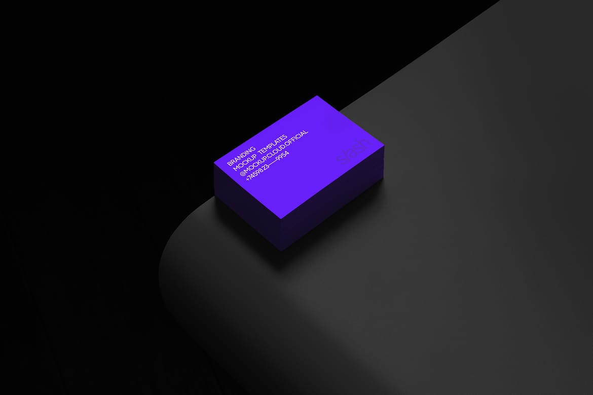 Free Business Cards Mockup / Slash Series