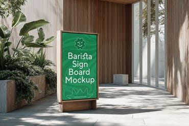 Signboard Mockup / Barista Series