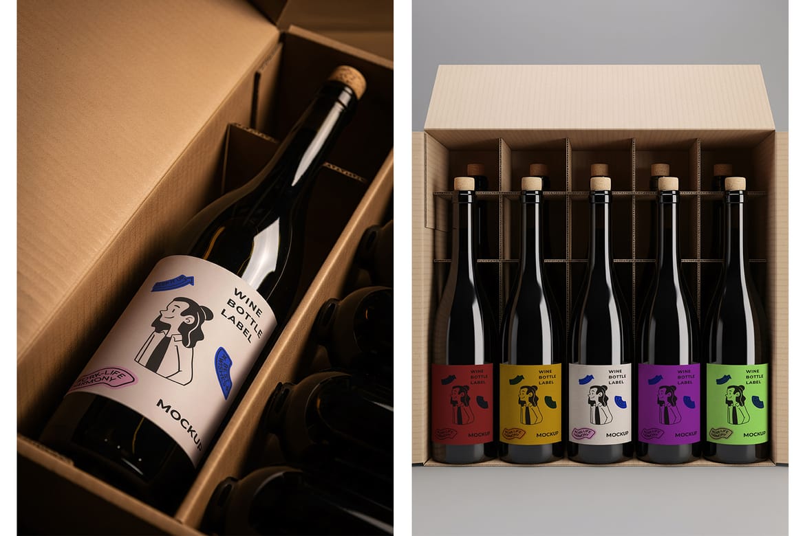Wine Bottle Mockup