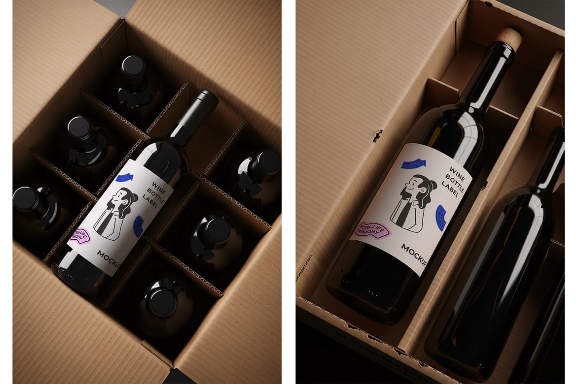 Wine Bottle Mockup