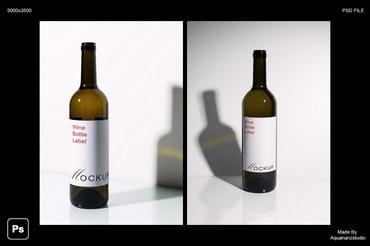 Wine Bottle Label Mockup