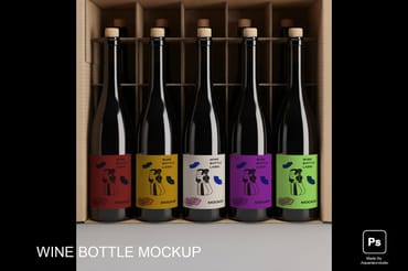 Wine Bottle Mockup