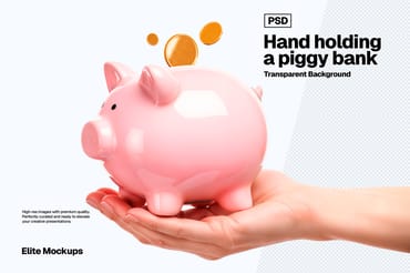 Hand Holding a Piggy Bank
