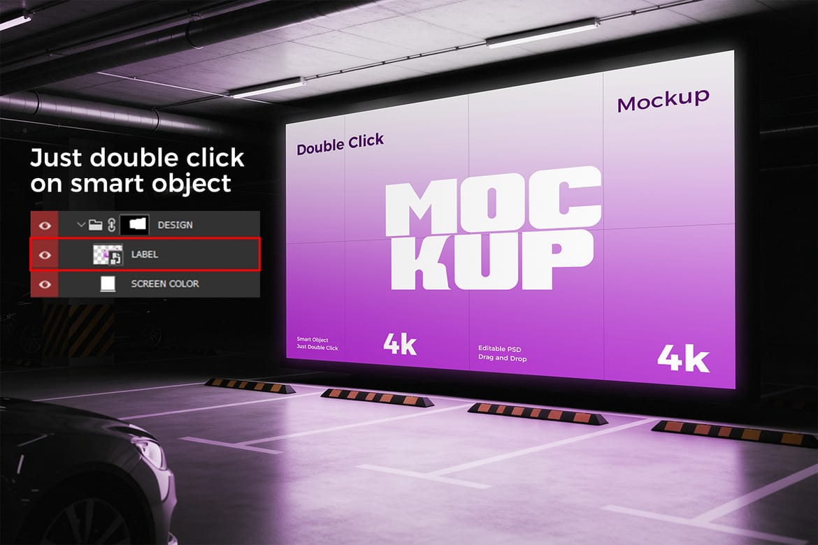 Large Screen Mockup Set