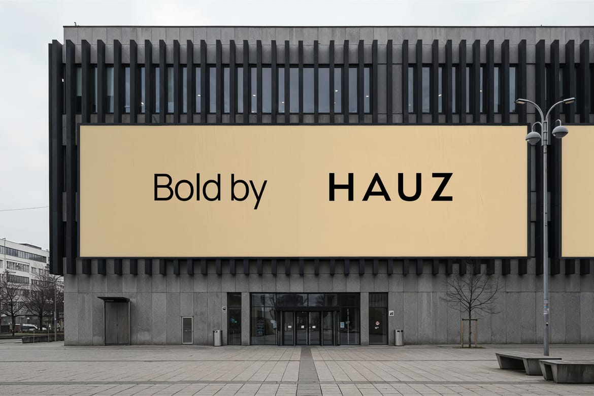 Bold architectural billboard & poster mockups