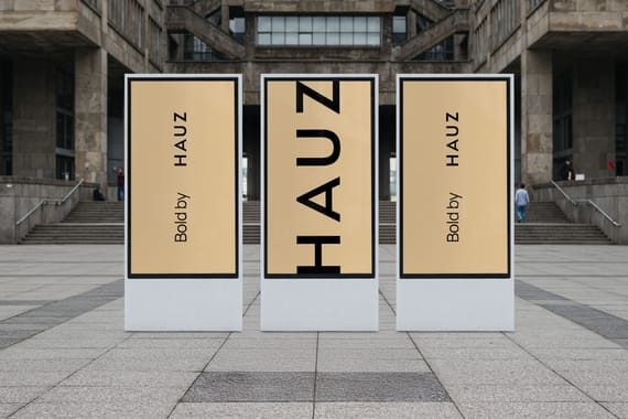 Bold architectural billboard & poster mockups