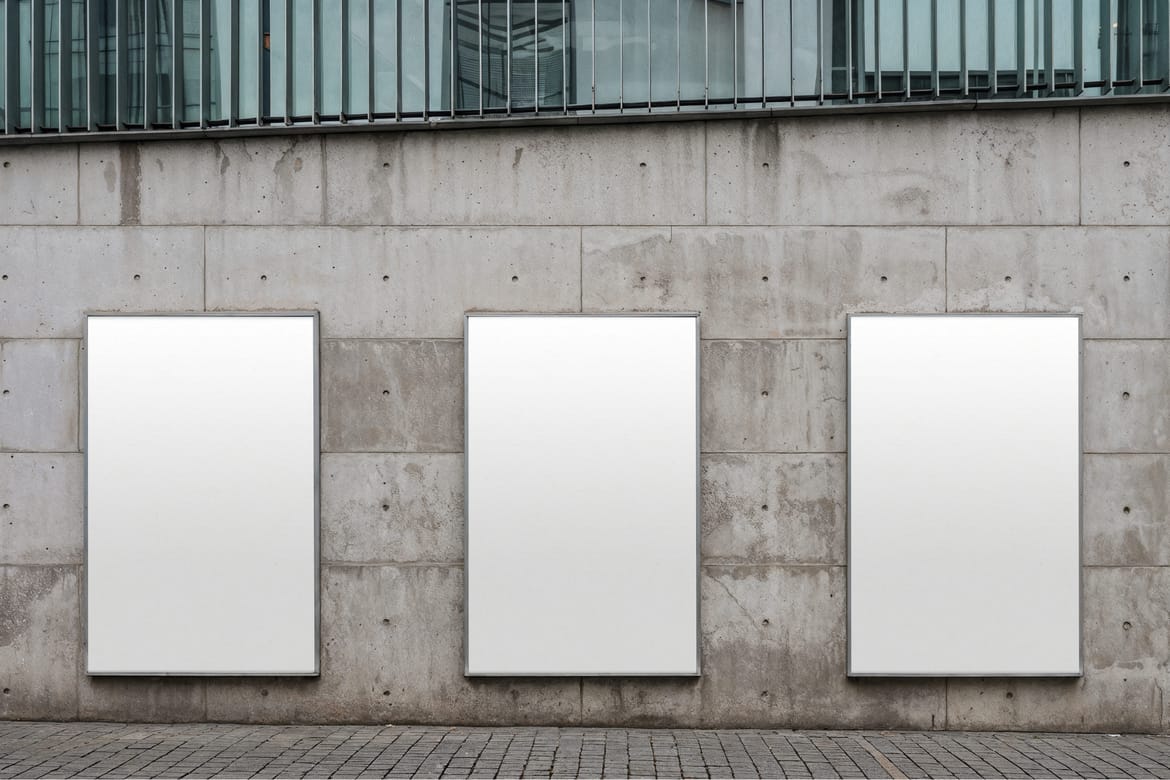 Bold architectural billboard & poster mockups