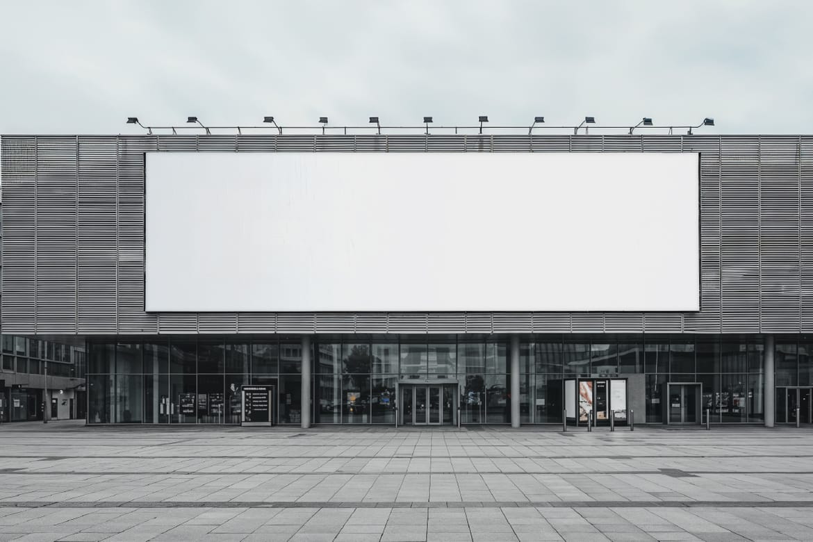 Bold architectural billboard & poster mockups