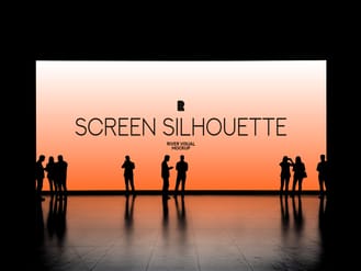 Screen Silhouette Free Mockup