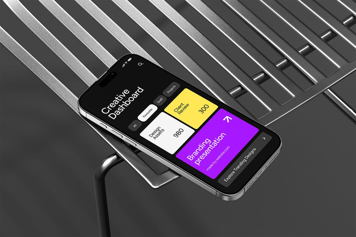 Modern iPhone 16 Pro Max Mockup