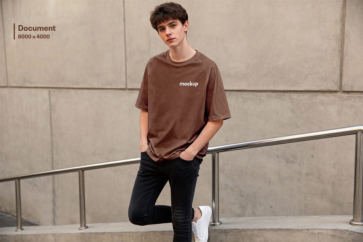 Urban Streetwear T-Shirt Mockup Set