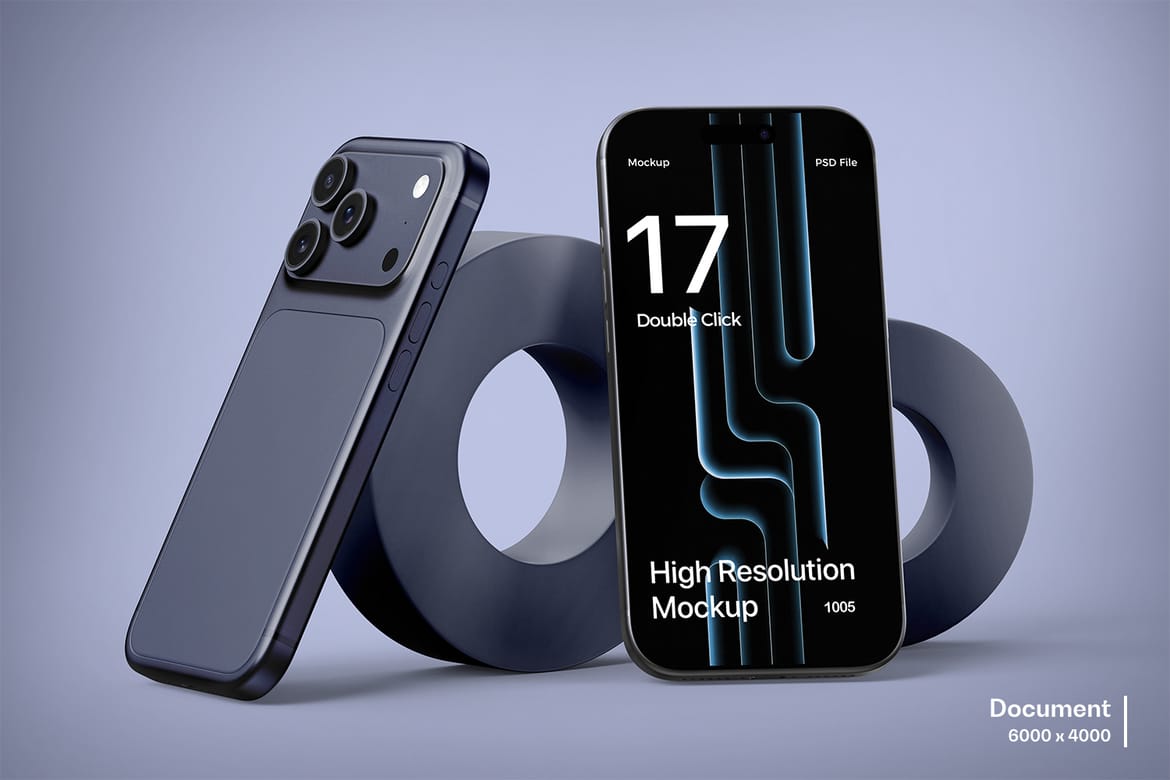 Realistic iPhone 17 Pro Max Mockup