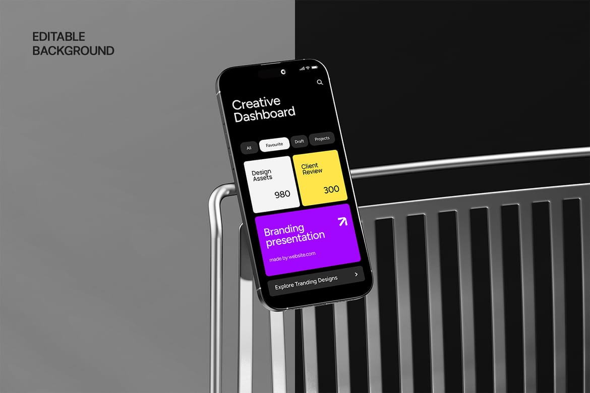 Modern iPhone 16 Pro Max Mockup