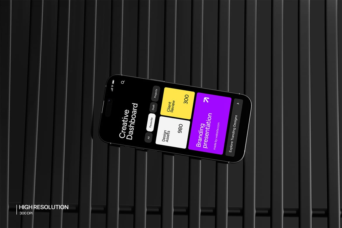 Modern iPhone 16 Pro Max Mockup