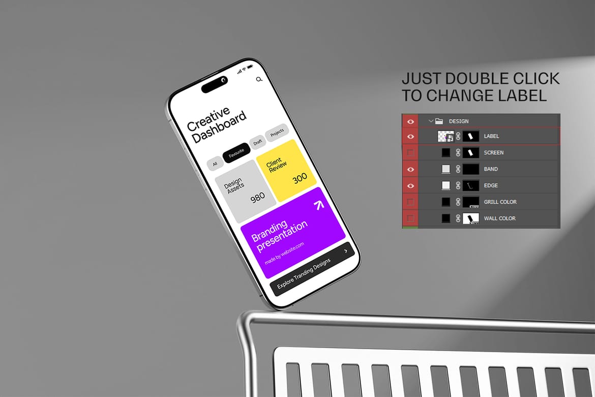 Modern iPhone 16 Pro Max Mockup