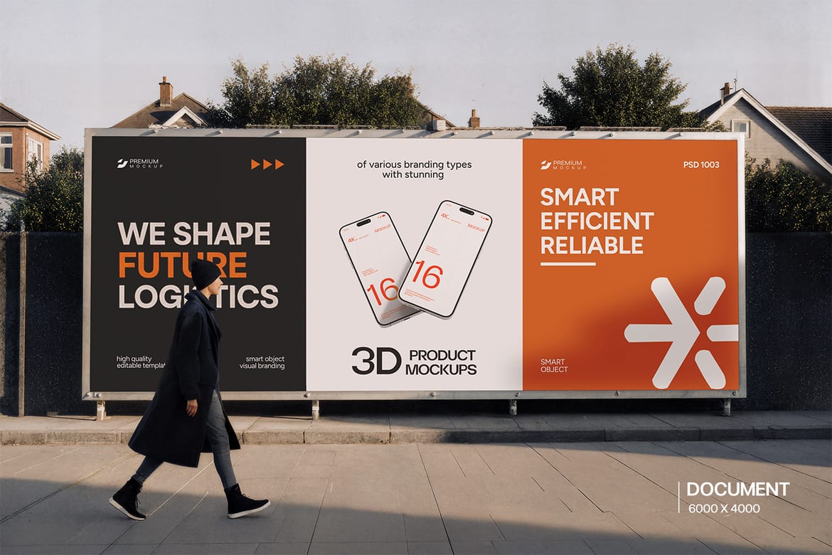 Street Billboard Banner Poster Mockup