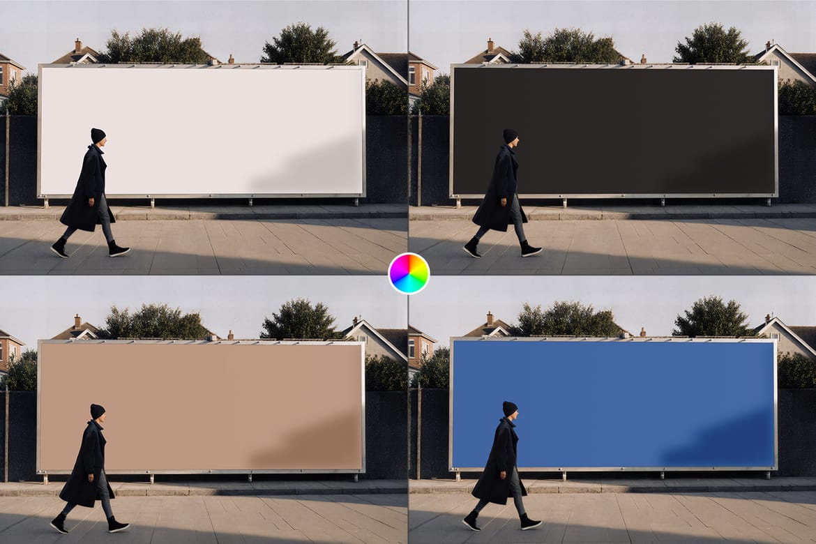 Street Billboard Banner Poster Mockup
