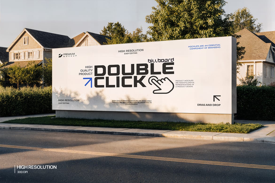 Street Billboard Banner Poster Mockup