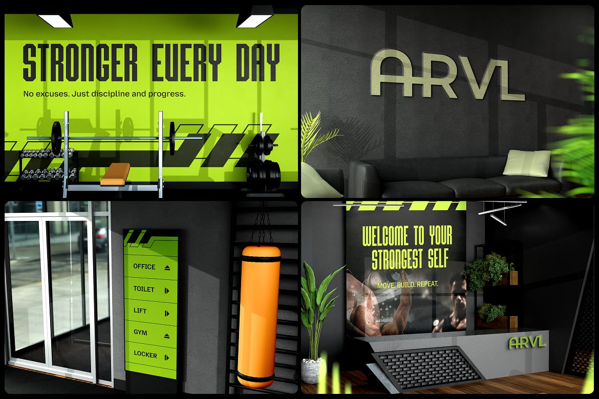 Gym Studio Branding - Environmental