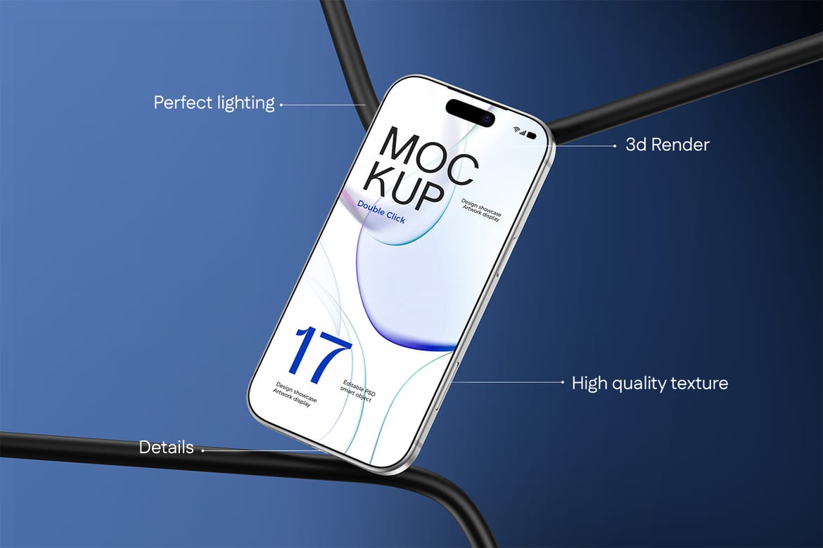 Industrial Modern iPhone 17 Pro Mockup