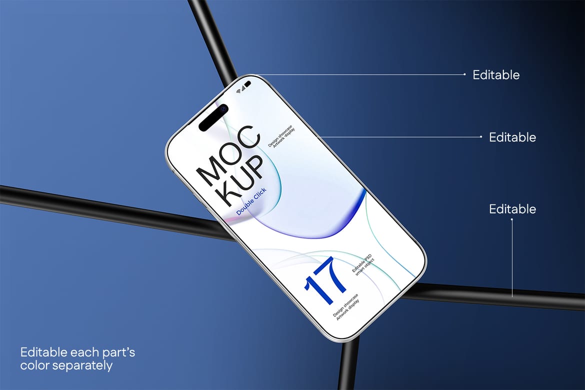 Industrial Modern iPhone 17 Pro Mockup