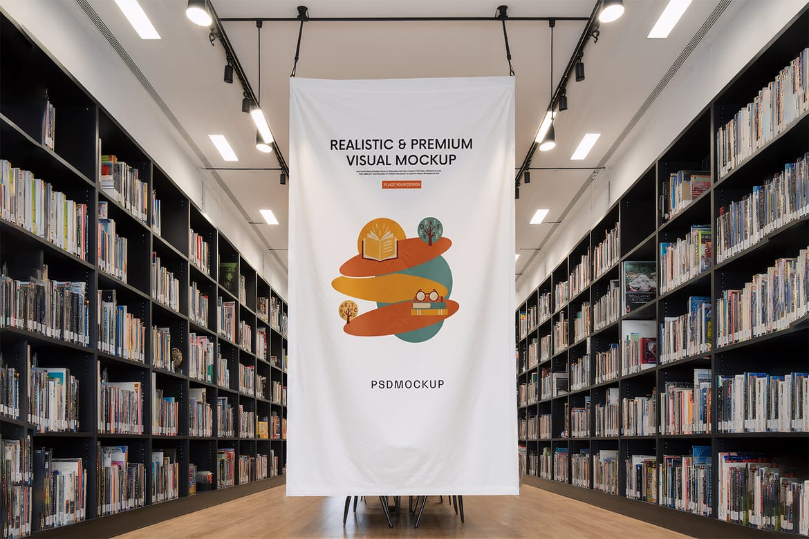 Indoor Hanging Banner Mockup