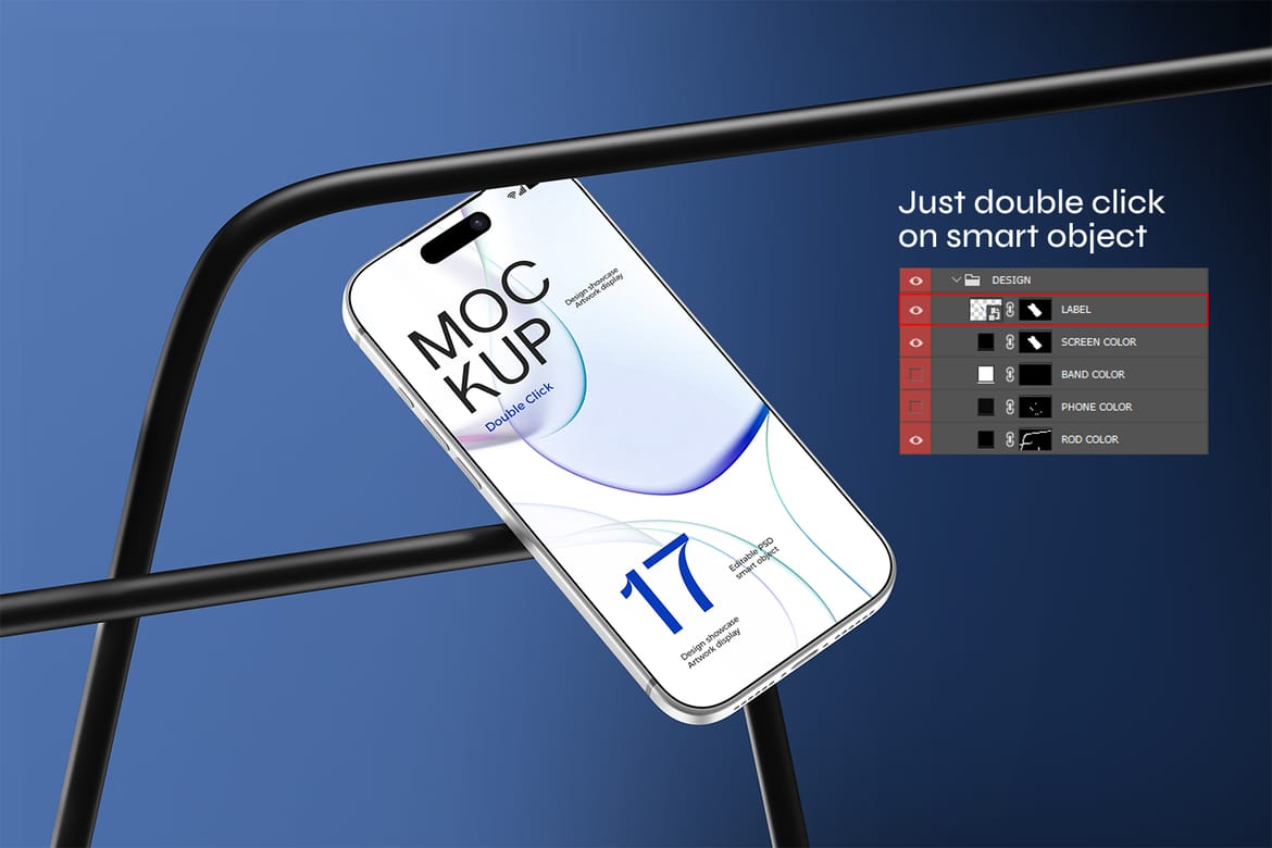 Industrial Modern iPhone 17 Pro Mockup