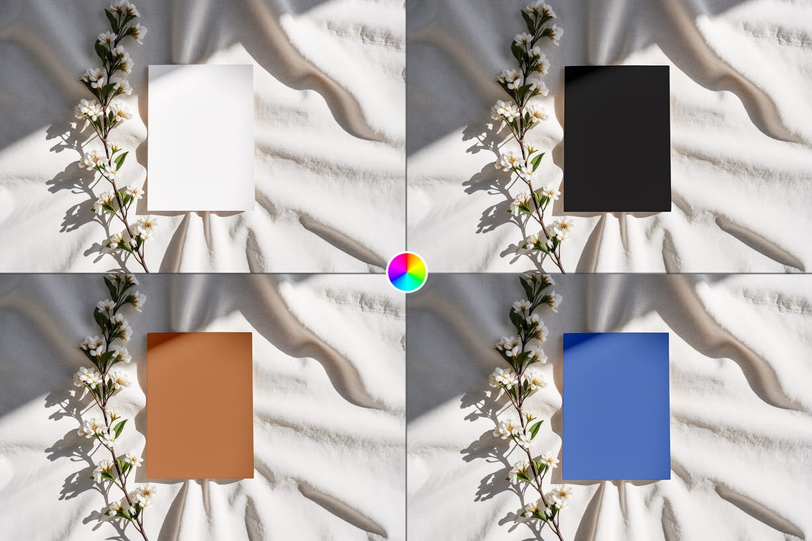 Greeting Card Mockup Scene