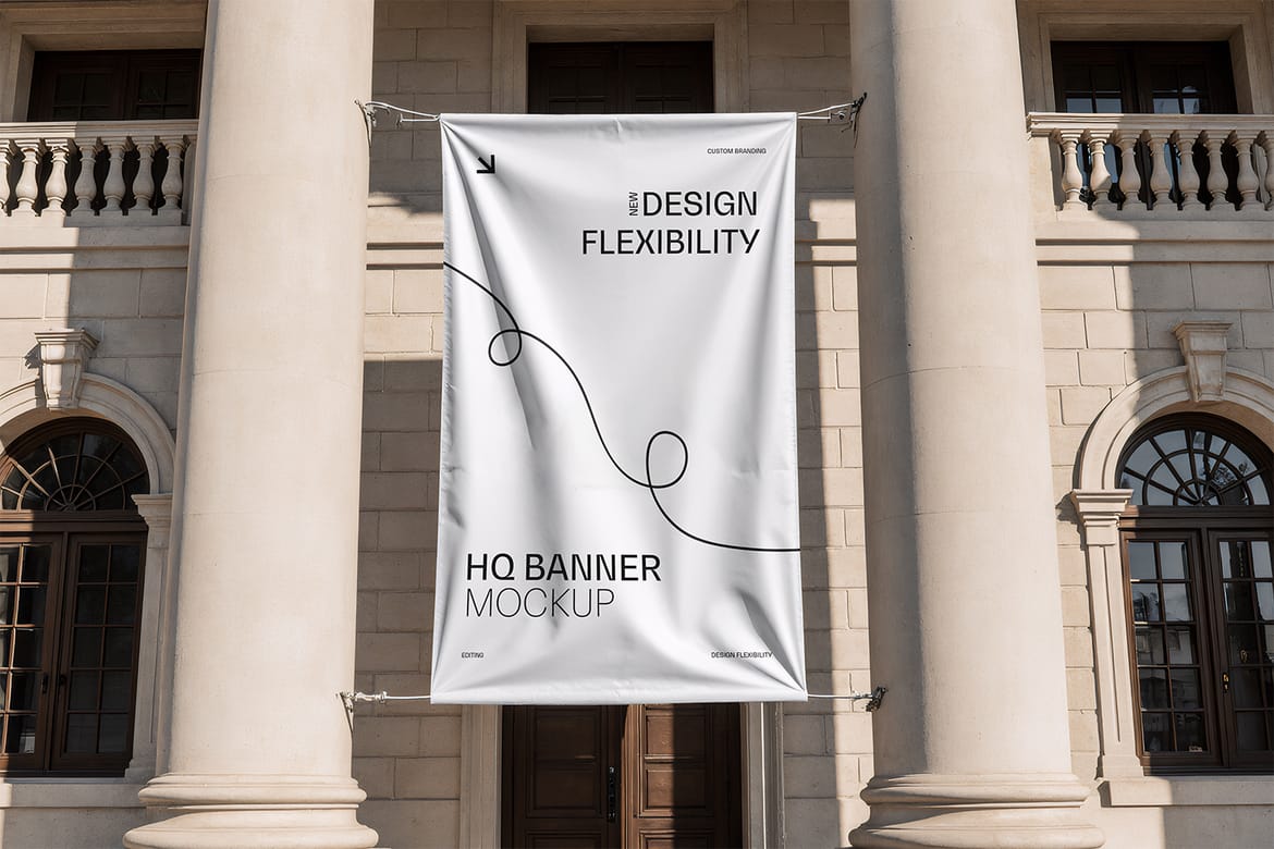 Indoor Hanging Banner Mockup