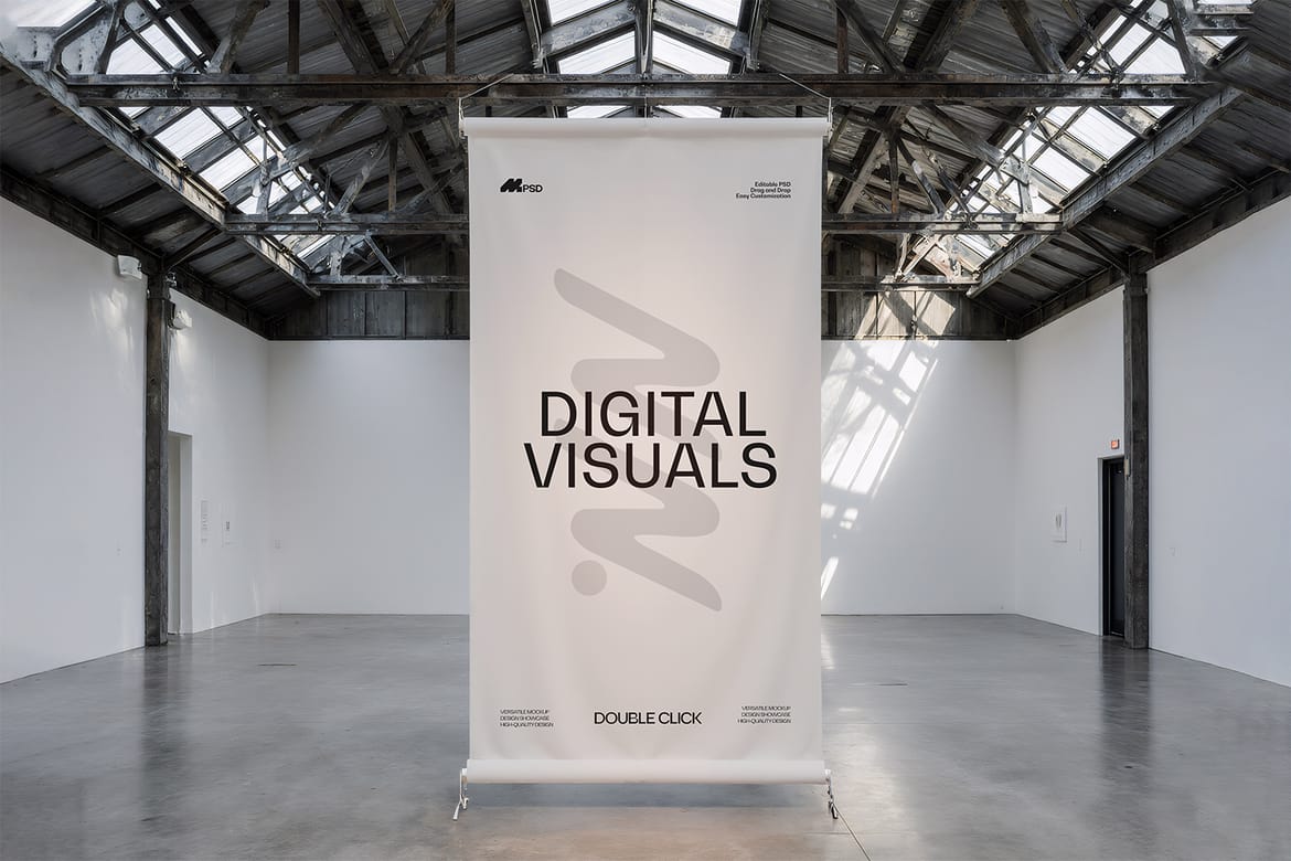 Indoor Hanging Banner Mockup