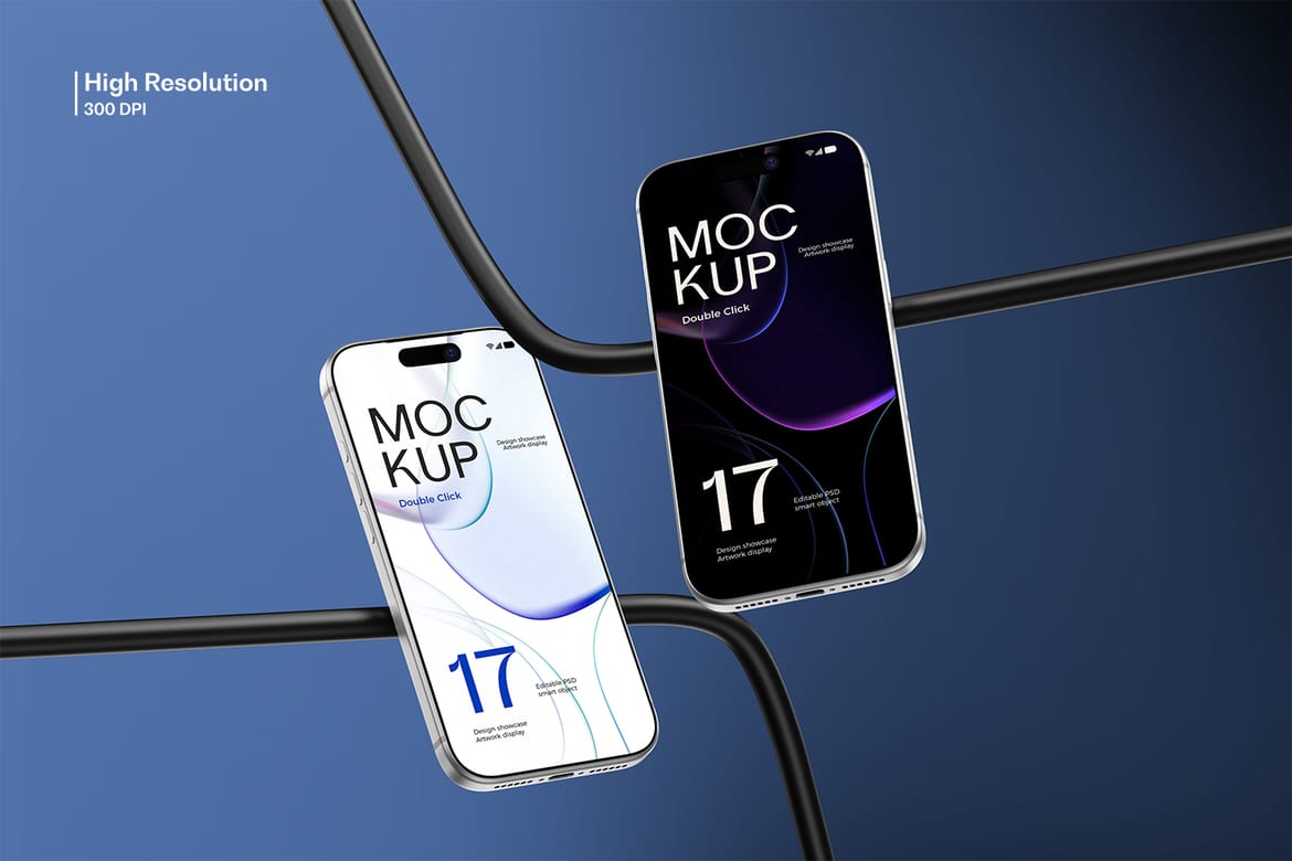 Industrial Modern iPhone 17 Pro Mockup
