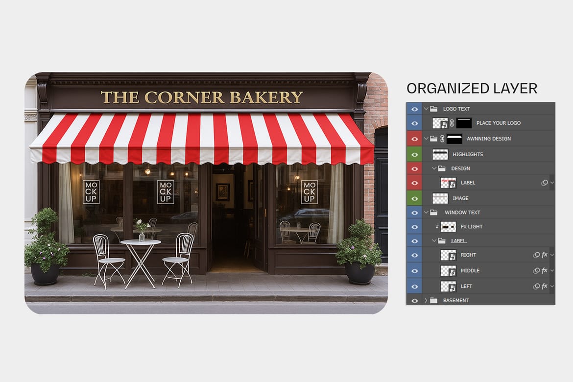 Shop Awning & Window Logo Mockup