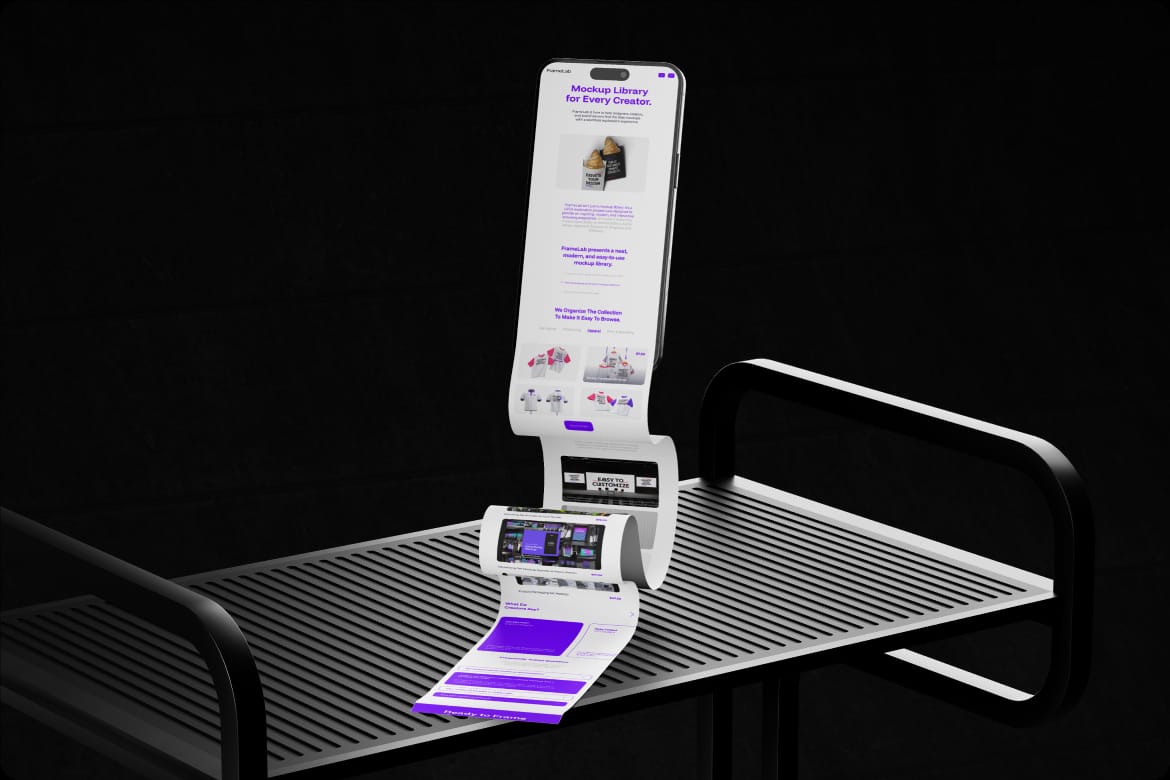 Longscroll Device Mockup – Mobile Display