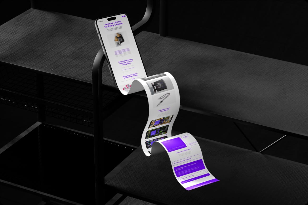 Longscroll Device Mockup – Mobile Display