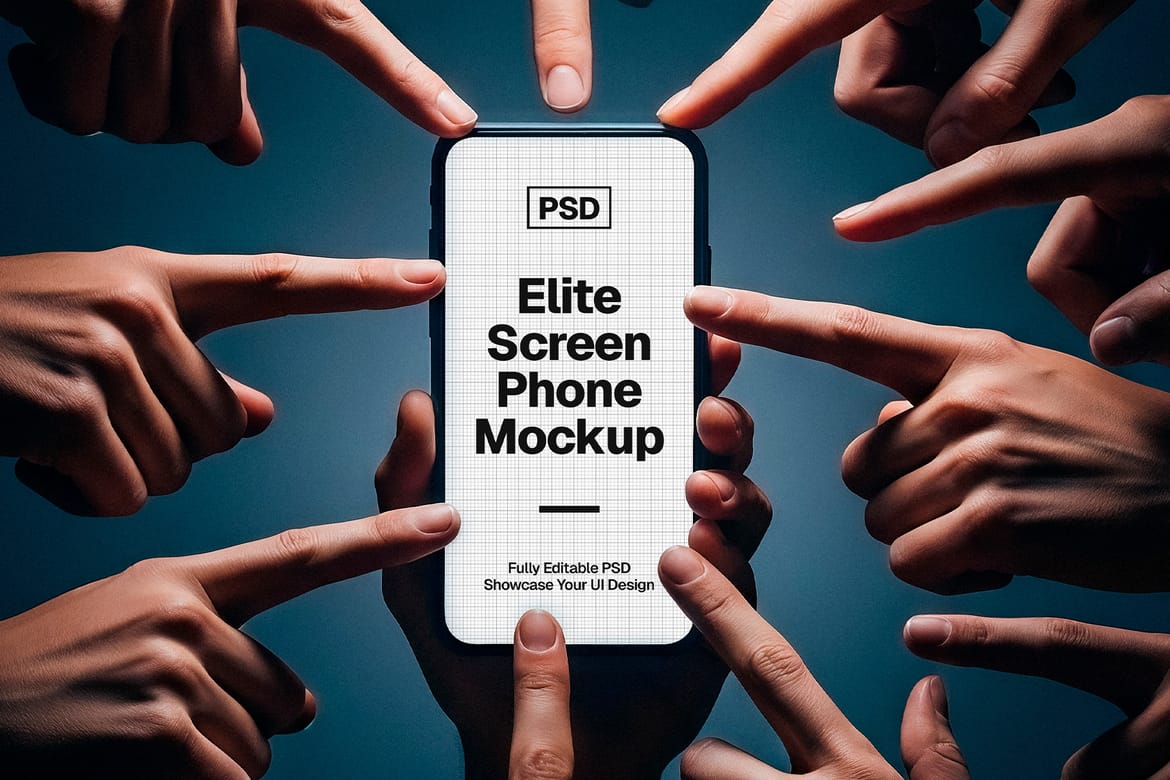 Elite Screen Phone Mockup PSD