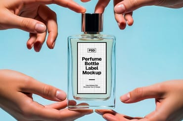 Perfume Bottle Label Mockup