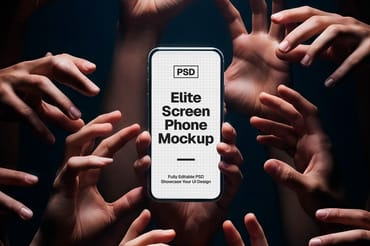 Elite Screen Phone Mockup PSD