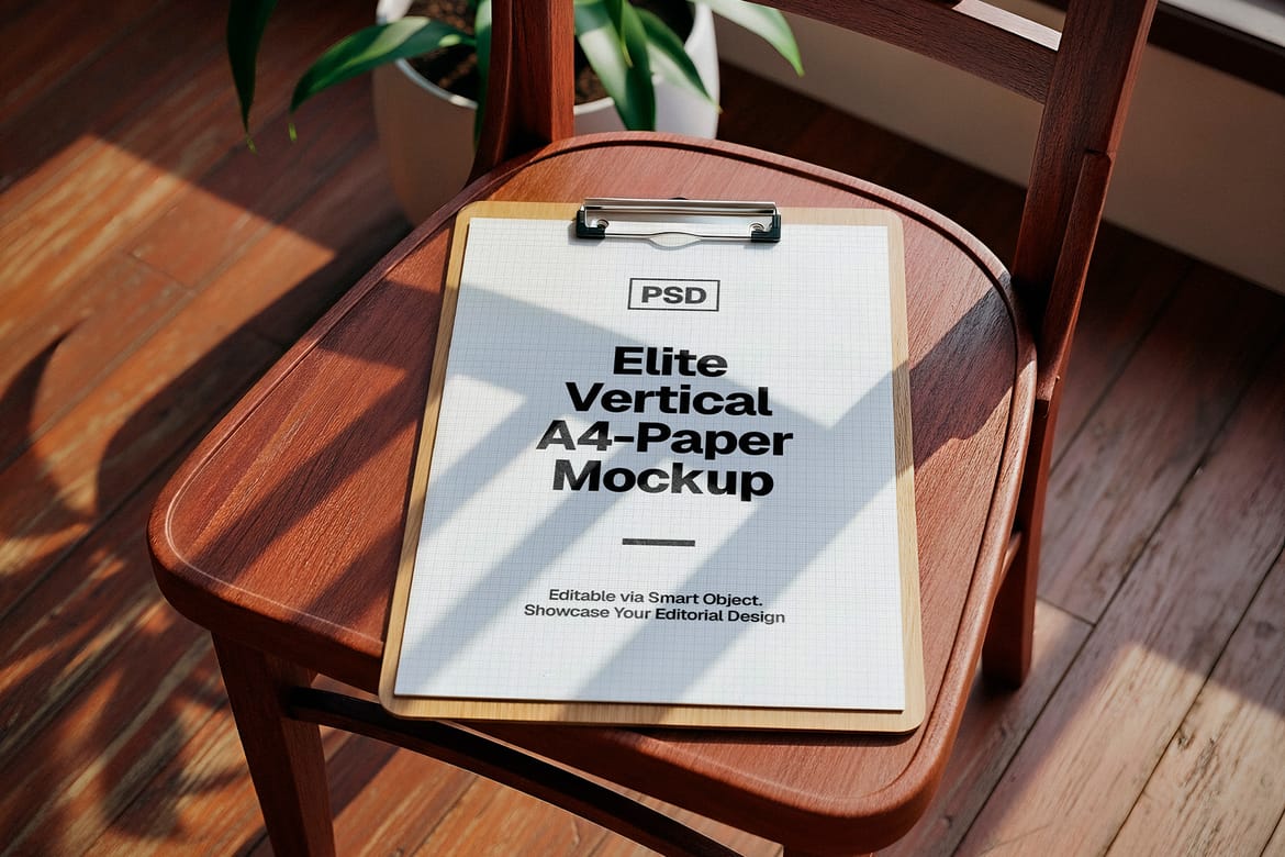 Vertical A4 Paper Mockup