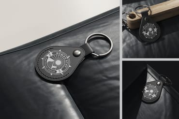 Leather Key Holder with Ring Mockup