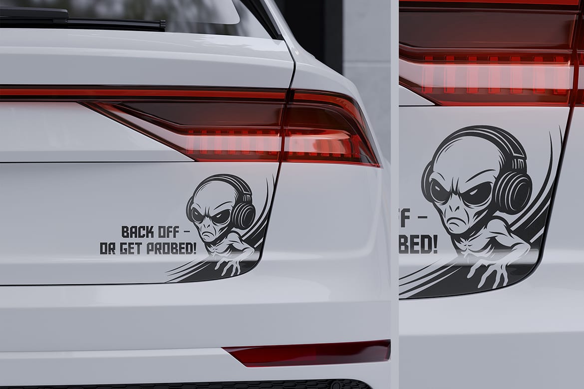 Car Sticker Mockup