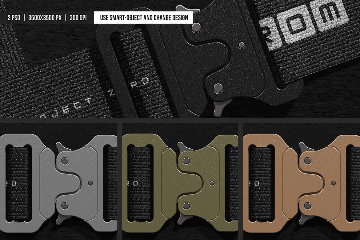 Tactical Buckle Belt Mockup