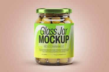 Glass Jar Mockup