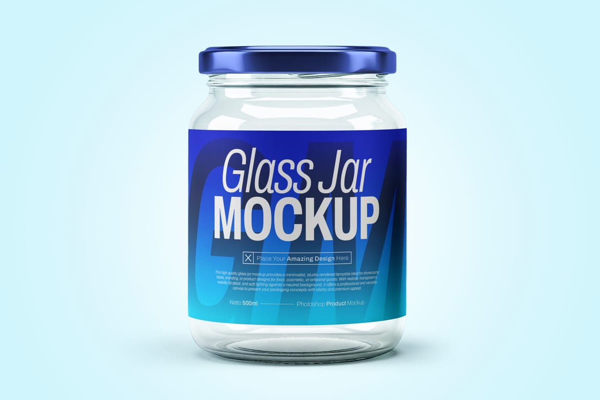 Glass Jar Mockup