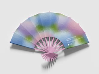 Folding Hand Fan Free Mockup