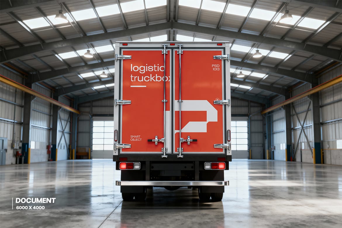 Box Truck Branding Mockup